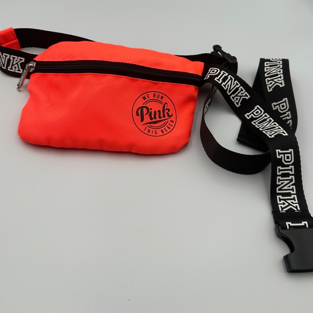 Victoria's Secret PINK Fanny Pack Adjustable Waist Belt Bag In Neon Orange
